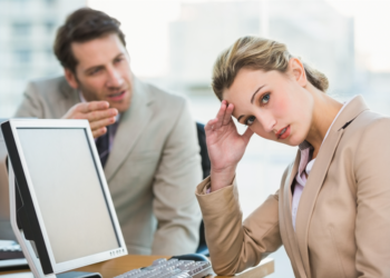 Arguing colleagues, conflict, workplace dispute