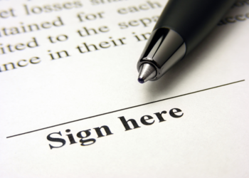 Sign here, pension scam, financial fraud, contract