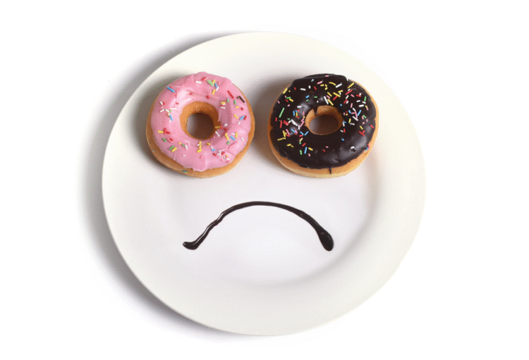 Sad donut, doughnut, perks, snacks, pensions, healthy food, health, wellbeing